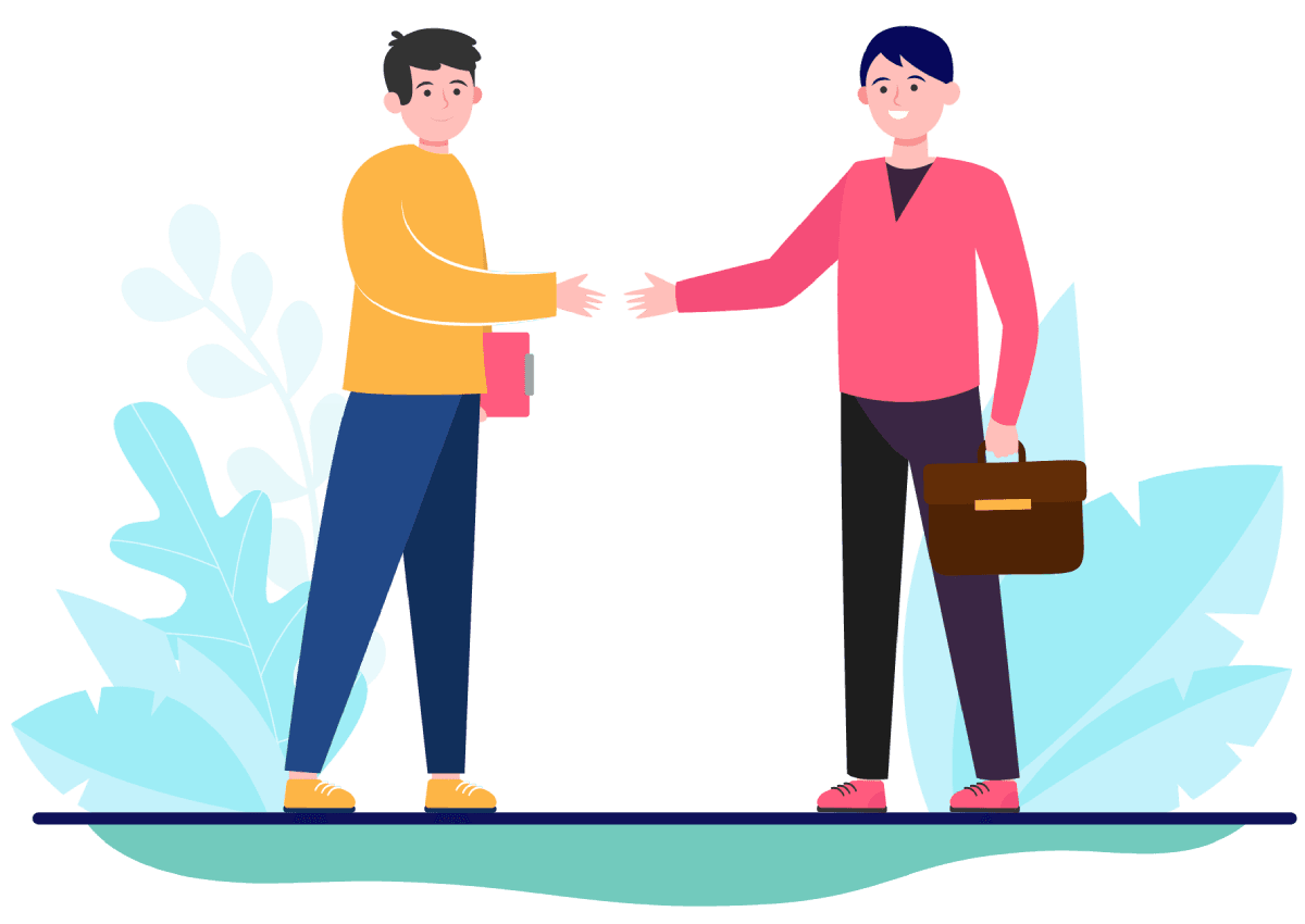 two person illustration